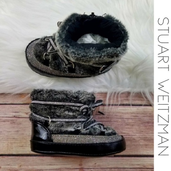 Stuart Weitzman Other - STUART WEITZMAN Fur Baby Metallic Snowboot 4 NWT